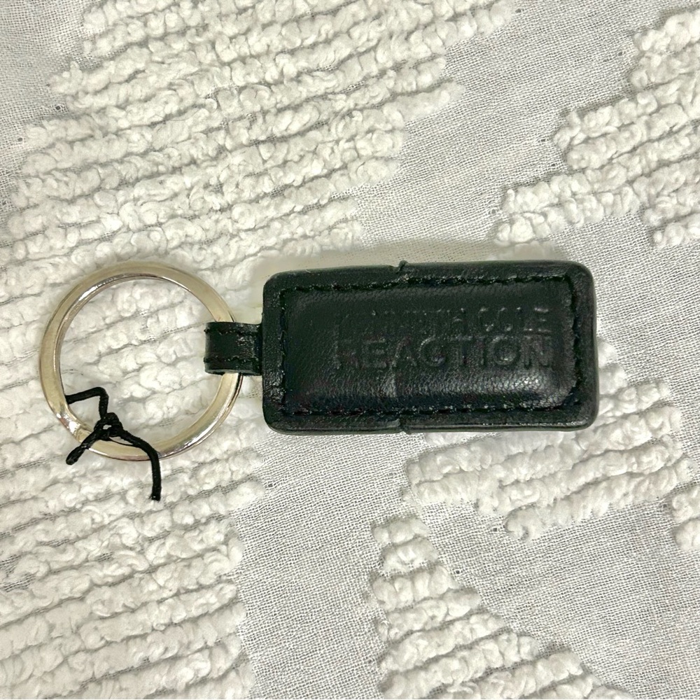 Keneth Cole Reaction Black and Silver Keychain/Key Fob